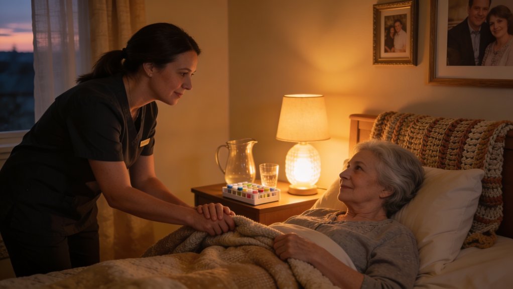 caregiver supporting senior at home prescare