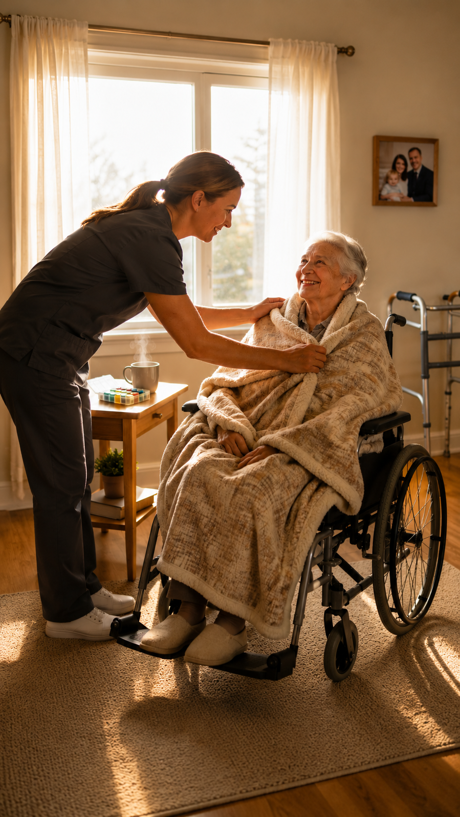 happy seniors enjoying time together in cozy setting
