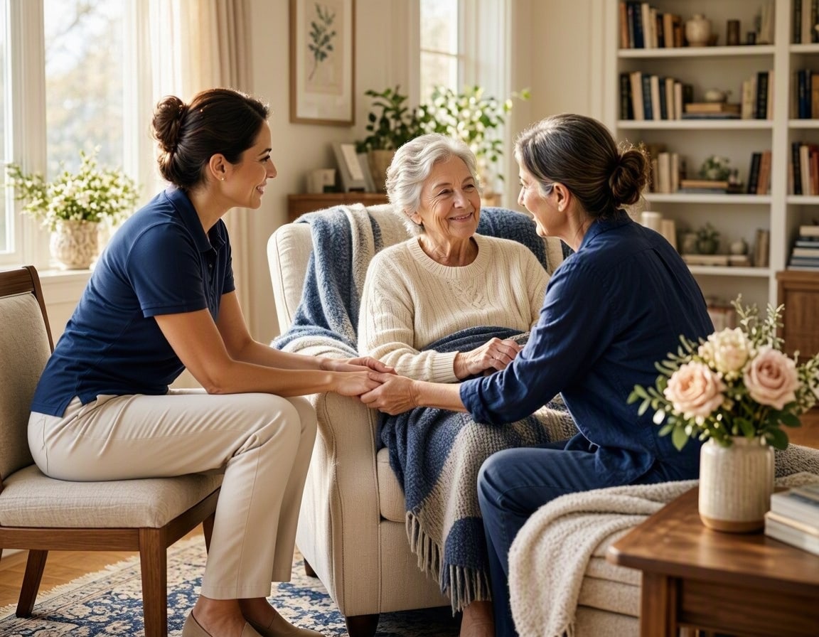 Warm Caregiver Moments with Elderly Loved One Warm Caregiver Moments with Elderly Loved One