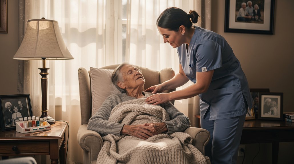 home-care-moncton-nurse-assisting-elderly-woman-in-armchair home-care-moncton-nurse-assisting-elderly-woman-in-armchair
